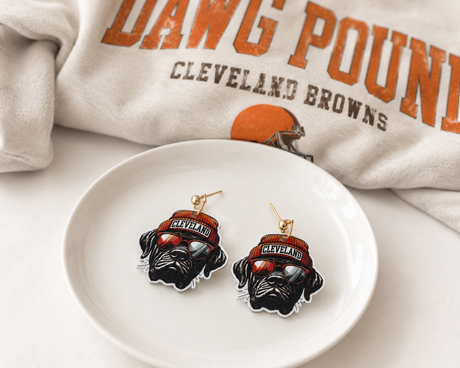 Dawg Pound Dangles - Gold Arrow Studios 