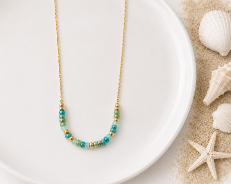 Ocean Light Necklace - Gold Arrow Studios 