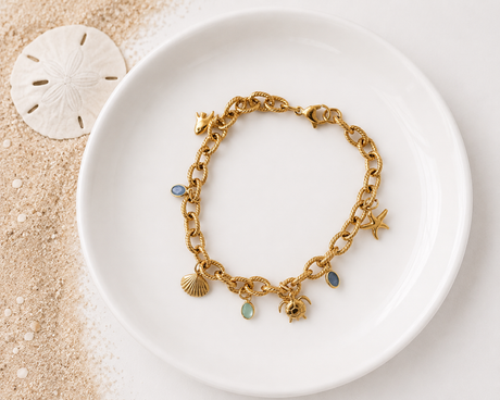 Seaside Charm Bracelet - Gold Arrow Studios 