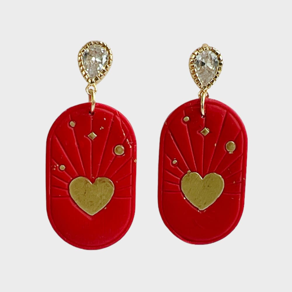 Love Heart & Arrow Dangle Earrings For Women